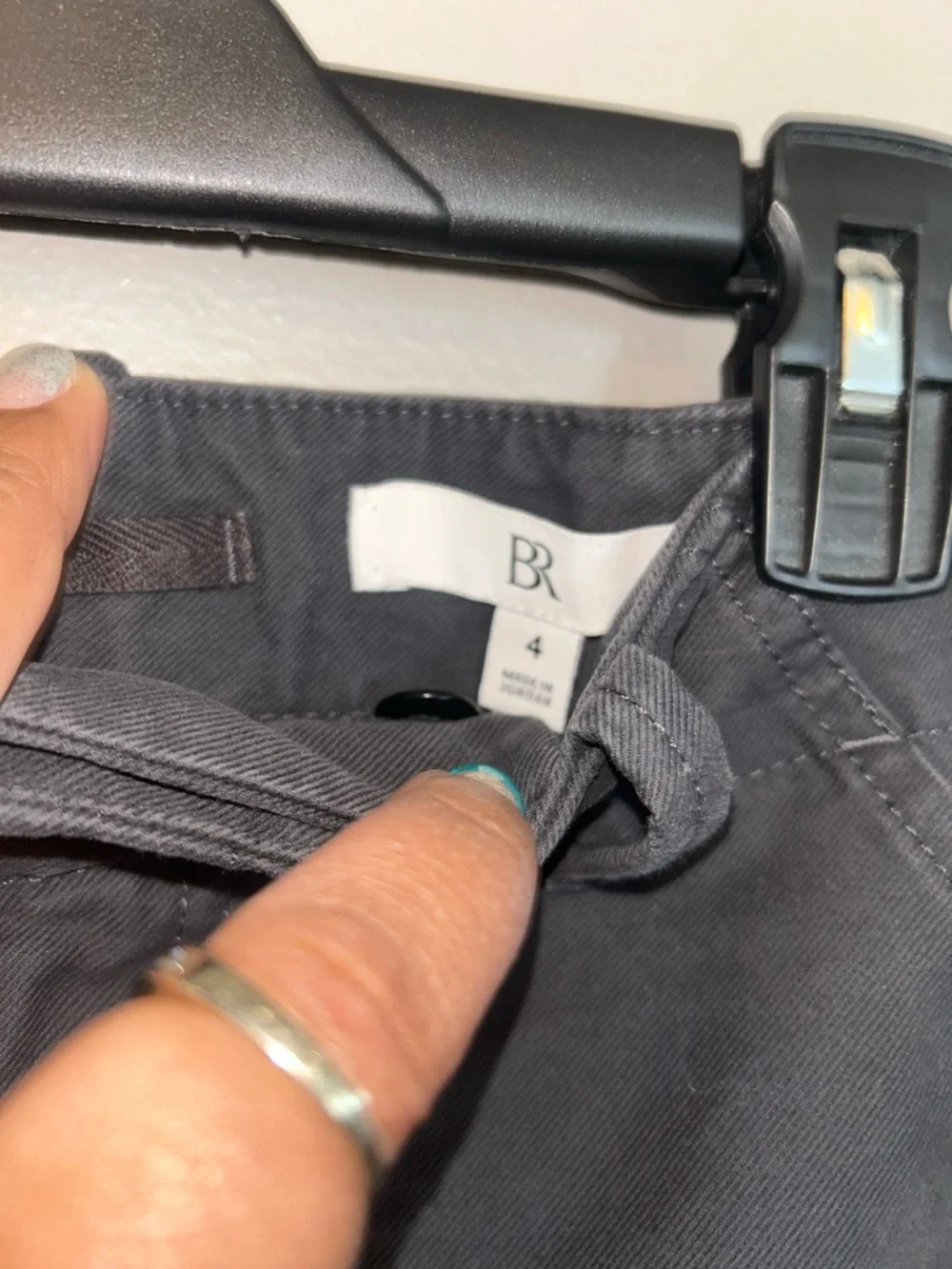 Banana Republic Pants - dark gray barrel leg utility chino - Picture 5 of 14